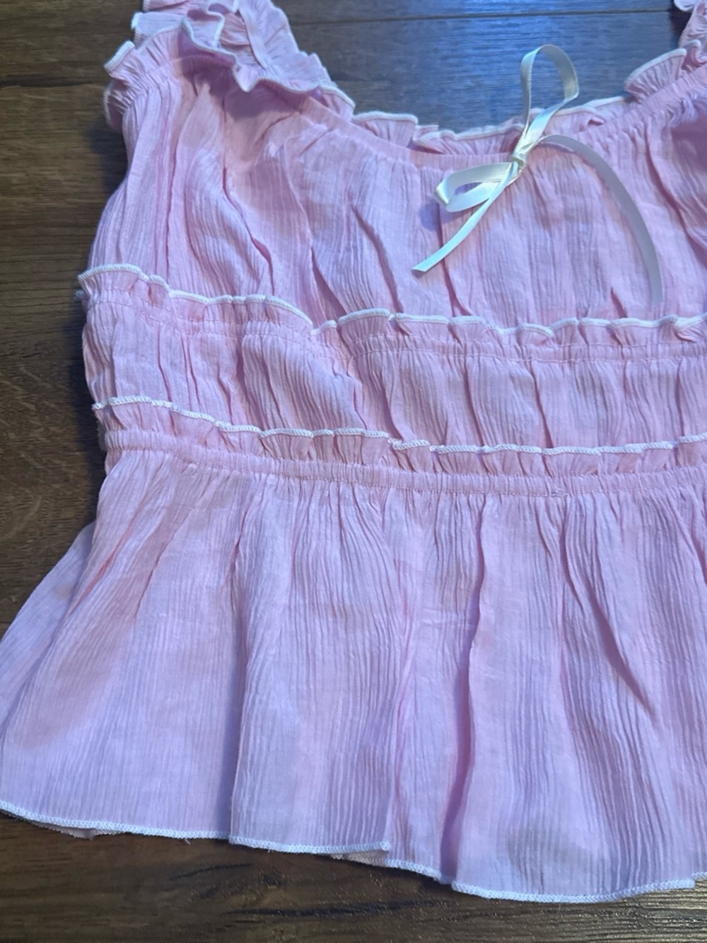 Pink Ruffle Tank Top - Picture 3 of 6